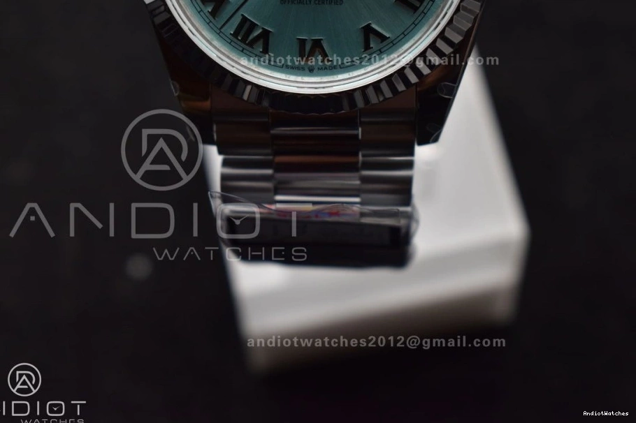 vr3255 Light V5 Best Weight) Steel on Bracelet Dial QF 689 36 DayDate 904L Blue SS President Edition EyeCatching (Gain Roman 0411